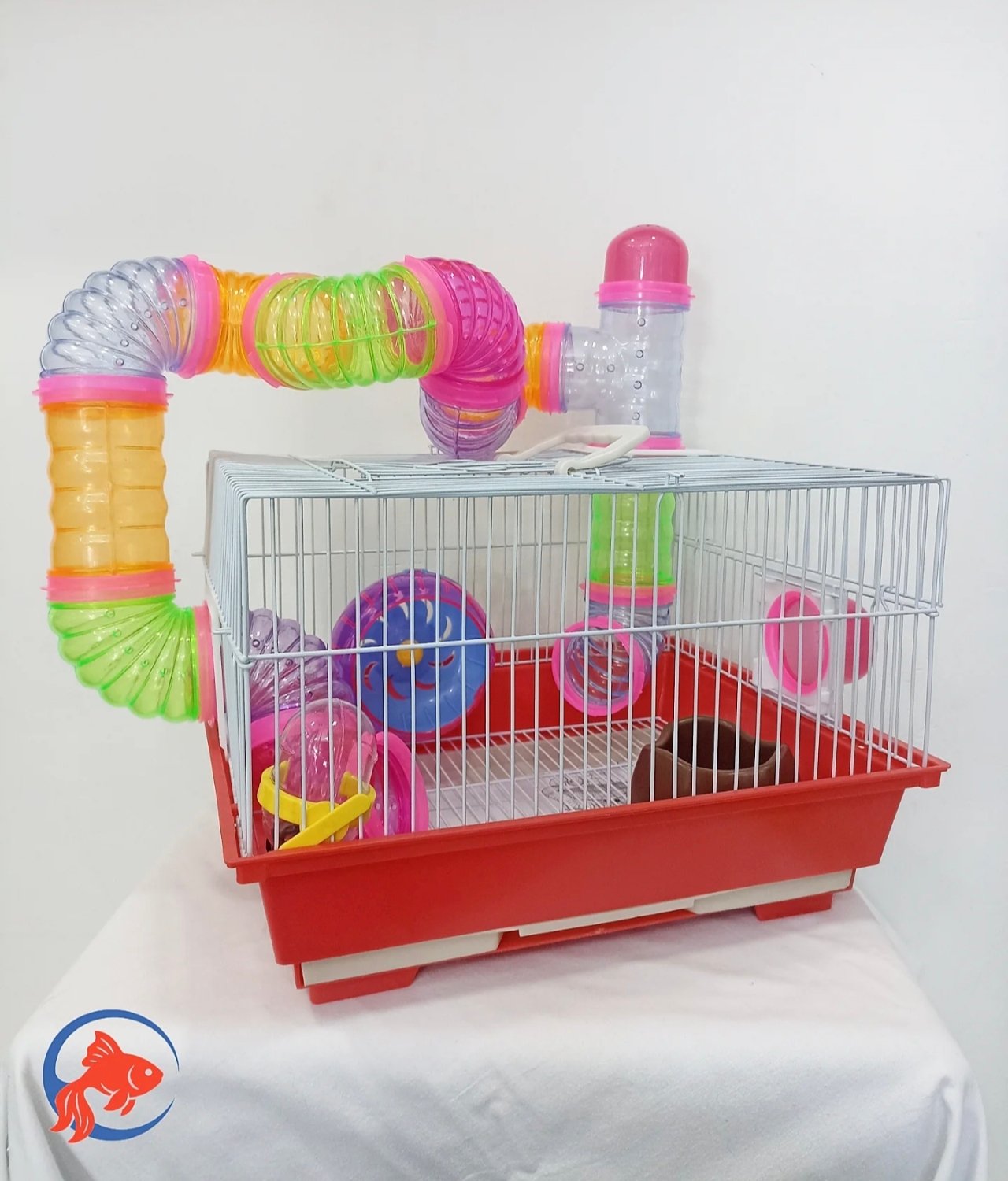 Hábitat Mediano con Tubería para Hámster