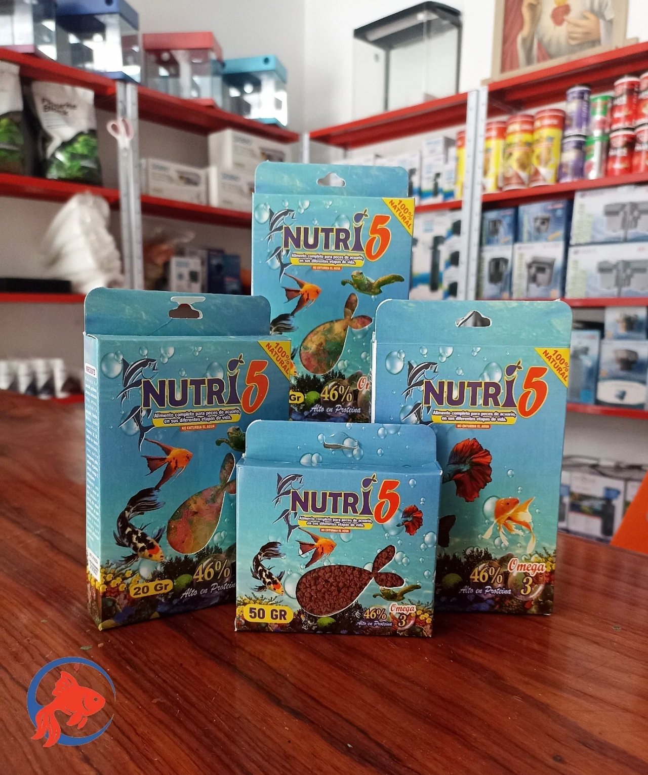 Alimento para Peces Nacional Nutri 5 En Hojuelas y Granulado